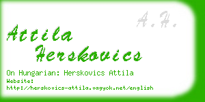 attila herskovics business card